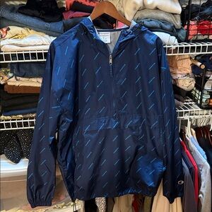 Champion Dark Blue Logo Windbreaker NWOT